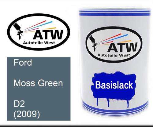 Ford, Moss Green, D2 (2009): 500ml Lackdose, von ATW Autoteile West.